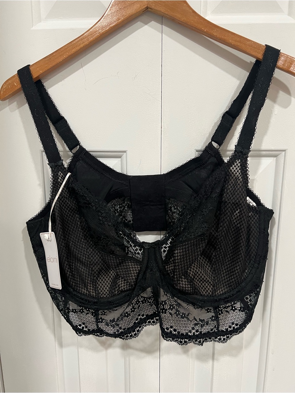 Elomi Black Charley Lace Underwire Bra New With Tags 38G - Picture 3 of 7